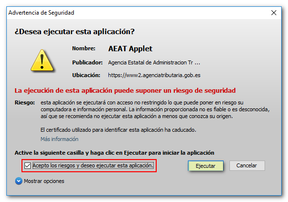 Executar aplicació miniaplicació