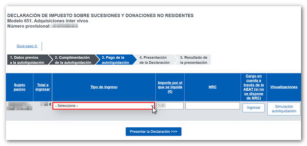 Make payment with NRC