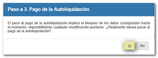 Payment of self-assessed tax return