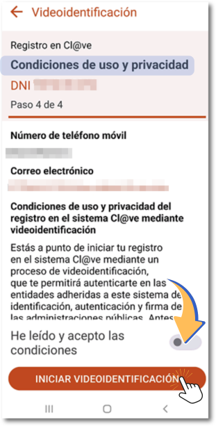 Iniciar videoidentificación