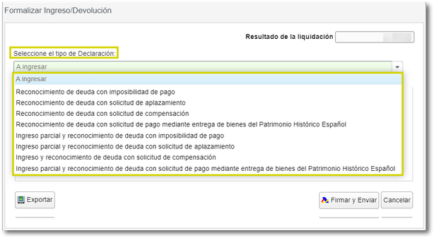 formalitzar ingrés o devolució
