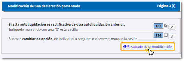 Resultado de la modificación