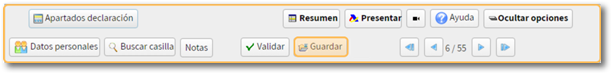 Guardar declaración Renta WEB Open
