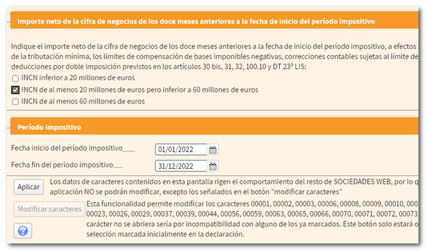 Importe neto de la cifra de negocio