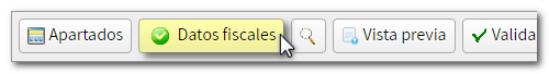 Botón "Datos fiscales"